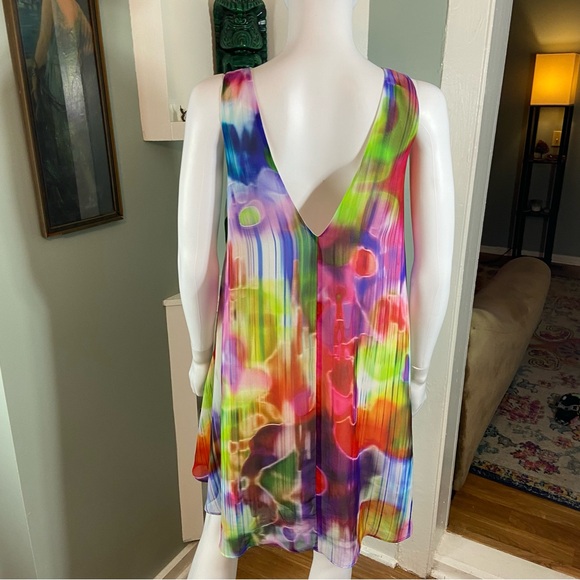 Askari MacKenzie Lava mini tent trapeze Colorful Abstract Mini Dress XSmall - Picture 6 of 10